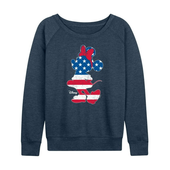 Disney - Americana - Minnie Americana Fill - Women's Lightweight French Terry Long Sleeve Shirt
