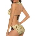 thumbnail image 3 of NICKSUN Women's Bikini Sets, Cute Print Two Piece Bathing Suits Sexy Halter Padded Bikini Swimsuits, 3 of 6