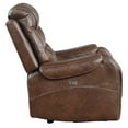 thumbnail image 3 of OakvillePark Ridder Polished Microfiber Upholstered Power Reclining Chair, Brown, 3 of 6