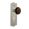 thumbnail image 6 of Nostalgic Warehouse Meabrn_Prv_234_Kh Brown Porcelain Solid Brass Privacy Door Knob Set -, 6 of 6