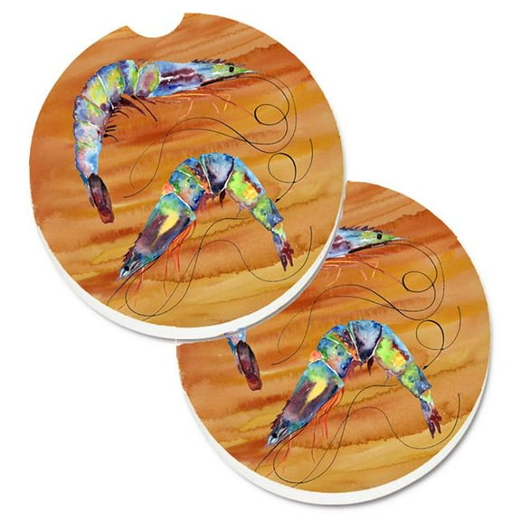 Shrimp Set of 2 Cup Holder Car Coaster