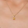 thumbnail image 3 of Gem Stone King 14K Yellow Gold Yellow Citrine and White Topaz Pendant Necklace for Women | 0.75 Cttw | Gemstone November Birthstone | Pear Shape 8X5MM | With 18 inch Chain, 3 of 6