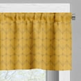 thumbnail image 3 of Ambesonne Abstract Valance Pack of 2, Repetitive Abstract Shapes, 42"X12", Earth Yellow Pale Coffee, 3 of 5