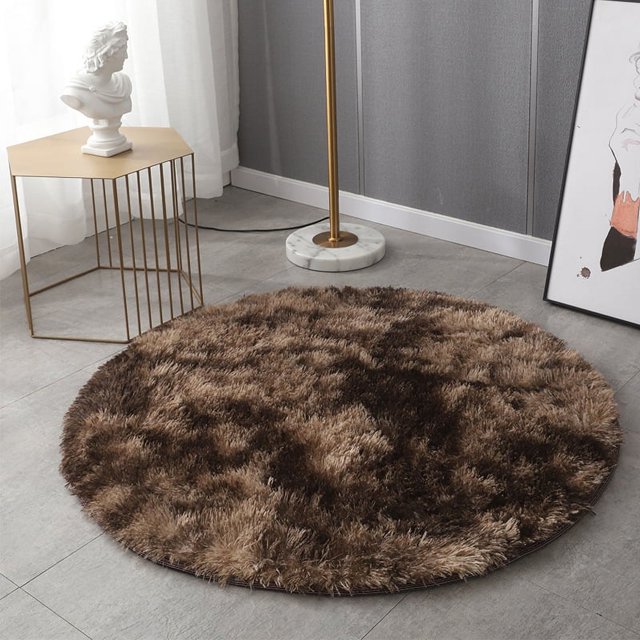 Alfombra de baño antideslizante absorbente con efecto tie-dye degradado redondo, decoración para dormitorio, alfombrilla para pies lavable a mano disponible