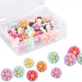 thumbnail image 2 of Less Than 5 Office&Craft&Stationery Creative Color Resin Rose Small Flower Pushpin Corkboard Nail, 2 of 6