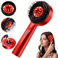 thumbnail image 1 of LEEYNEER Multi-Function Electric Scalp Massager - Wireless Oily Diffuser Comb with Adjustable Heat & Vibration Modes  Ergonomic Handle for All Hair Types  Red & Black Design  Sleek Beauty, 1 of 5