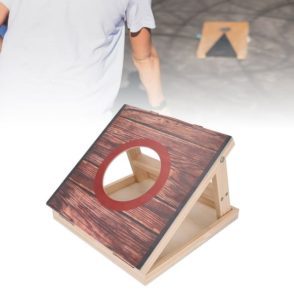 Portable Wood Cornhole Game Set, Water Resistant, Scratch Resistant Coat, Foldable Legs, Interactive Bean Bag Toss Game, Corn Hole Toss Game for Party, Camping, Outdoor, Backyard