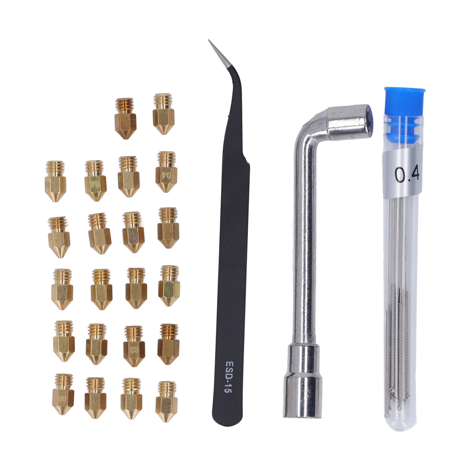 Set De Boquillas Y Agujas Para Aerógrafo 0.2-0.3-0.5 Mm | Acero Inoxidable Con Herramienta De Reparación