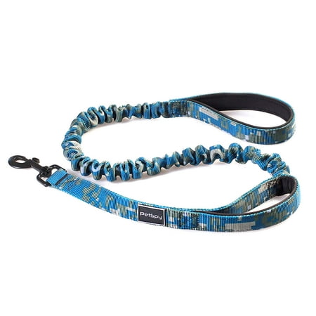 UPC: 0783956838759 | PetSpy Two Handle Dog Leash with Shock Absorbing – Improved Control & Training Bungee Pet Lead 4-6 ft