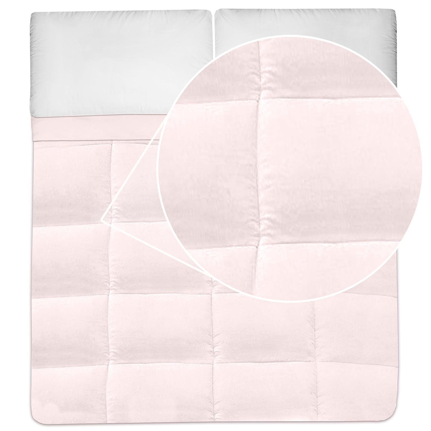 All Seasons Down Alternative Comforter Solid Color Box Stitch - Twin