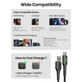 thumbnail image 5 of INIU USB C Cable 6.6ft, 3.1A QC Nylon Braided Fast Charging Cord for Samsung iPhone, 1 Pack, Black, 5 of 7