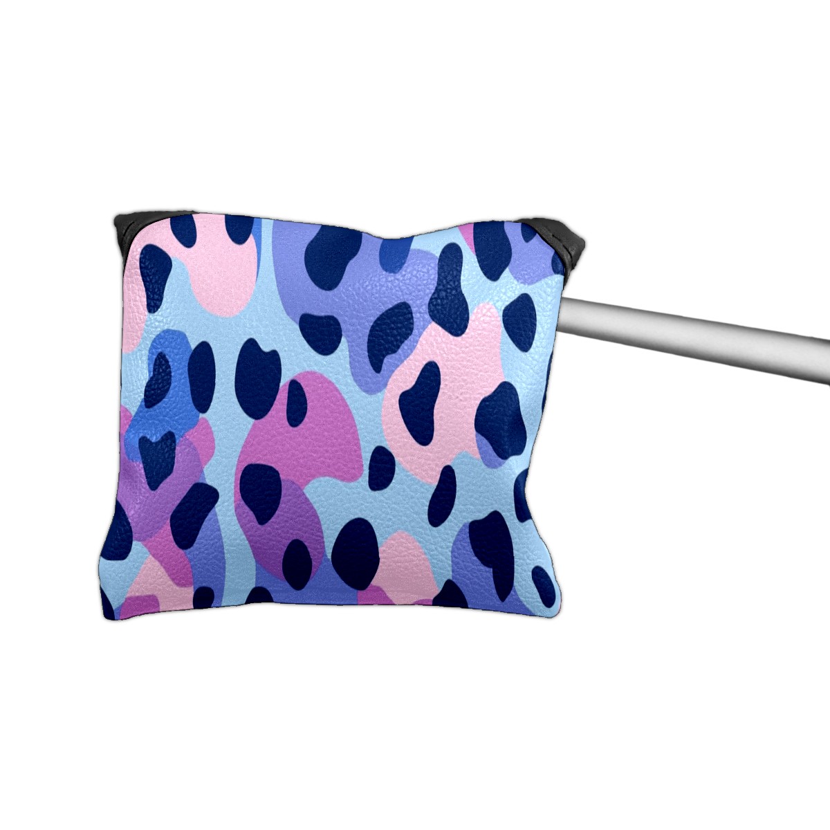Golf Mallet Putter Cover Premium Leather Waterproof Golf Putter Head Cover with Magnetic Closure Colorful Leopard Print