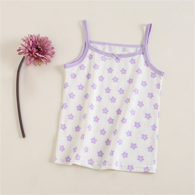 Soki Camisole de sous-Vêtement pour Filles, T-shirt d'Été, Chandail de Base, Camisoles à Col Rond, Hauts