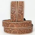 thumbnail image 2 of BAR H EQUINE Sunflower Floral Hand Carved Western Fashion Premium Leather Men And Women Belt Brown, 2 of 4