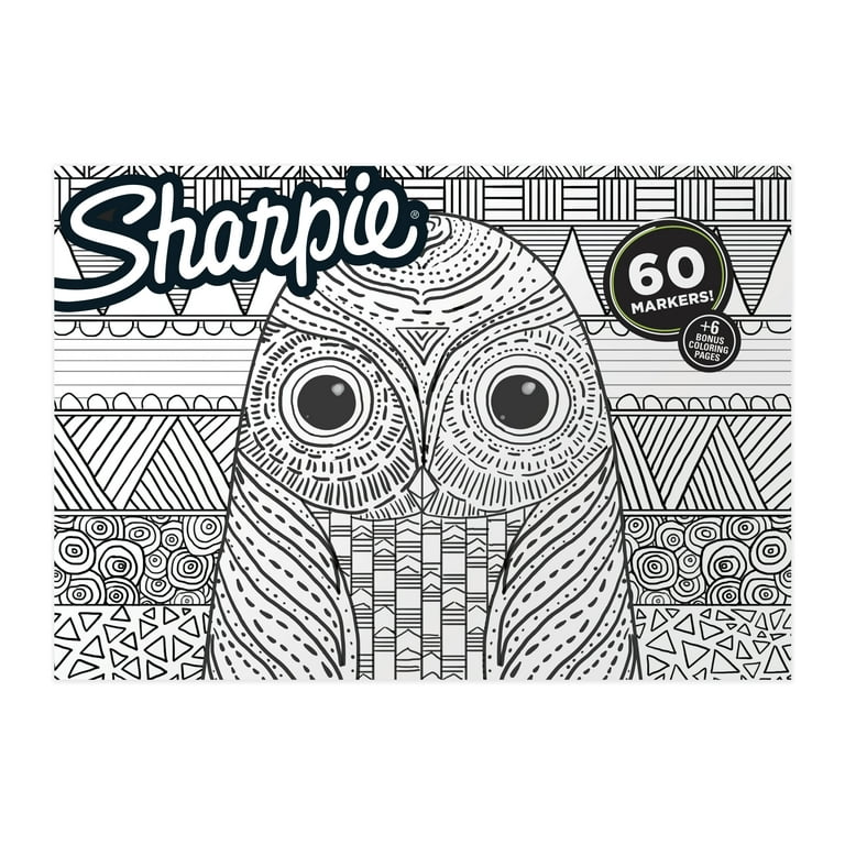 Sharpie Adult Coloring Kit, Aquatic Theme Coloring Book with 20 Markers  (1989554) 