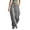 Gray, variant on Women's Wide Leg Cargo Pants Elastic High Waist Side Pocket Loose Fit Street Outdoor Casual Trousers