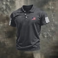 thumbnail image 3 of Evdexr Independence Day Polo Shirts for Men Patriotic Short Sleeve T Shirts 4th Of July Button Down Usa Flag Shirts 1776 2026 Loose Fit Golf Shirt Dark Gray L, 3 of 4