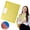 Yellow, variant on 10 Pack Transparent Plastic File Envelopes, 33x25cm/12.99x9.84in Blue Snap Closure 11-Hole Binder Pockets, A4 Document Organizer for Office & Home