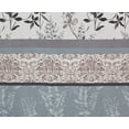 Serafina Home Light Blue Beige Grey Fabric Shower Curtain for Bathroom Farmhouse Floral