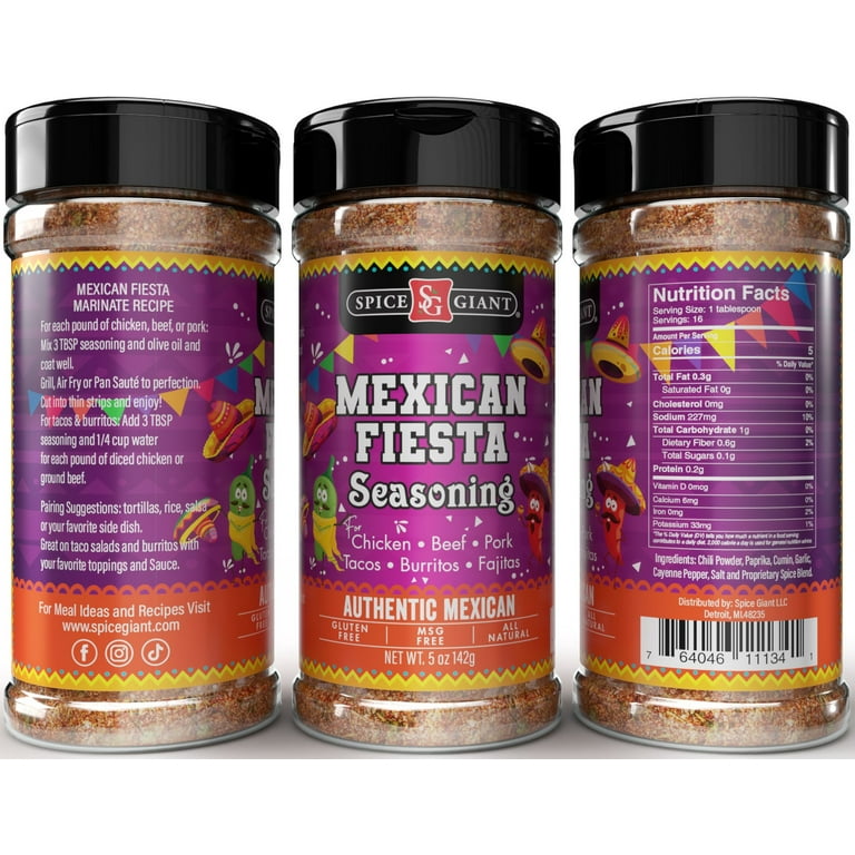 Spice Giant Mexican Fiesta Seasoning, All Purpose Blend, Chicken