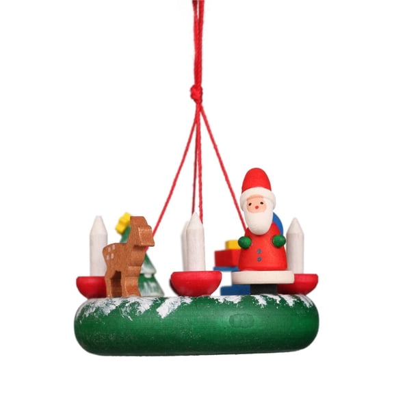Alexander Taron 2.25" Christian Ulbricht Wreath with Santa Christmas Ornament