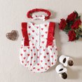 thumbnail image 6 of Odeerbi Baby Bodysuit Layette Onesie for Toddler 2025 Valentine's Day Girls Cute Print Rompers Bow-knotHeadband Two-piece Set White, 6 of 7