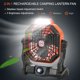 thumbnail image 5 of Lámpara de camping Ventilador de linterna de camping recargable portátil Ventilador de escritorio gi TOMSHOO Lámpara de camping, 5 of 7