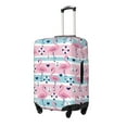 thumbnail image 2 of Disketp Pink Striped Flamingo Elastic Travel Luggage Cover Travel Suitcase Protective Cover For Trunk Case Apply To 18''-32'' Suitcase Cover (Luggage not included)-Medium, 2 of 9