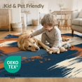 thumbnail image 4 of ODIKA 8'x10' Washable Area Rug Non-Slip Chair-Friendly Mat Front Door Contemporary Asymmetrical Paint Smear Abstract Bedside for Dining Room, Large Office, Lounge, 4 of 7