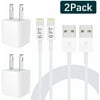 iPhone Charger Set, Ixir, 2xWall Charger + 2xApple 6FT Lightning Cable, Compatible with Apple iPhone 11,Pro,Pro Max,Xs,Xs Max,XR,X,8,8 Plus,7,7 Plus,6S,6S Plus,iPad Air,Mini/iPod, Charging Cord