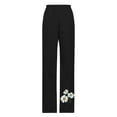 thumbnail image 4 of Casual Pants For Women Cropped Pants For Office Capri Pants With Pockets Wide Leg Casual Soft Pant Lightweight Capris, 4 of 5