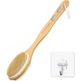 thumbnail image 1 of wonima11 Dry Brushing Body Brush, Body Scrubber for Men Women, Back Scrubber for Shower, Natural Bristle Exfoliator Scrubber for Body Cellulite and Lymphatic, Long Handle, Detachable, Dual Brush Heads, 1 of 1