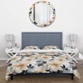 thumbnail image 3 of DESIGN ART Designart "Delicate Magnolia Dreams III" Cottage Bedding Cover Set With 2 Shams King, 3 of 5
