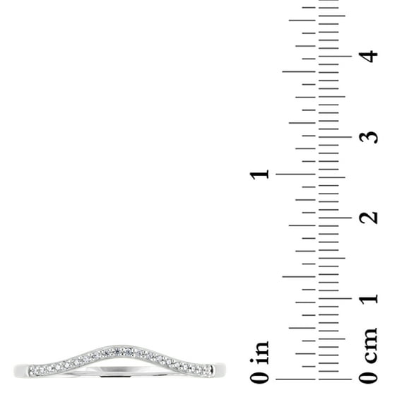 Brilliance Fine Jewelry Sterling Silver and Genuine Diamond Accent Stackable Ring