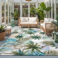 thumbnail image 2 of Area Rugs 2.7'x5', Tropical Plant Carpet Runner Indoor Outdoor Rugs Home Decor Aesthetic, Summer Watercolor Boho Green Palm Trees Non Slip Mats Washable Accent Rug for Living Room Bedroom, 2 of 8
