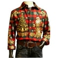thumbnail image 5 of Lumeqa Christmas Shirts for Men Long Sleeve Button Down Dress Shirt Novelty Hawaiian Tops Ugly Xmas Holiday Party Clothes, 5 of 5
