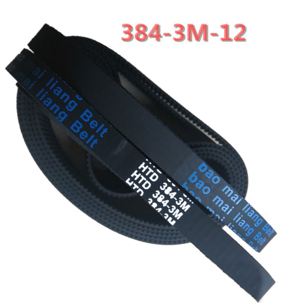 1 Pcs Electric Scooter 384 Transmission Belt Timing Belt 3m-384-12 Rubber Black 