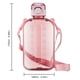 thumbnail image 3 of Termos para agua de 750 ML, taza portátil transparente a prueba de fugas, vasos de verano (rosa), 3 of 9