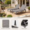 thumbnail image 3 of Homall Outdoor Chaise Lounge Chairs Set of 2, 5-Position Adjustable Waterproof Patio Outdoor Chaise Lounge, Light Brown, 3 of 8