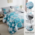 thumbnail image 3 of Davulos Floral Comforter Set Queen Size 7 Pieces Bed in a Bag Blue Flower Comforter and Sheet Set ,Soft Microfiber Complete Bedding Sets for All Seasons, 3 of 8