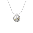 thumbnail image 2 of Delight Jewelry Silvertone Beehive with 2 Bumble Bees Live Ring Charm Necklace, 18", 2 of 4