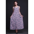 thumbnail image 3 of Bimba Robe Longue en Rayonne Imprimée Florale pour Femmes Chic Bohème Été Maxi Plage-Moyenne, 3 of 4