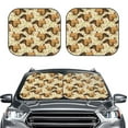 thumbnail image 2 of Balery Retro Squirrel Parasol para parabrisas de coche de 2 piezas | Parasol plegable para parabrisas delantero de coche para la mayoría de sedanes-Large, 2 of 6