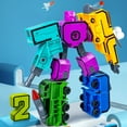 thumbnail image 6 of Fusipu Robot Toy Kids Digital Numbers Transforming Robot Action Figure Educational Toy for Children Gift, 6 of 8