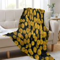 thumbnail image 6 of Camping Quilt Ultralight 70*55in Flannel Fabric Ultra-soft, Warm and Lightweight Camping Blanket Packable Fluorescent Blanket Minimalist Holiday Gifts A Patch Of Yellow Chrysanthemums, 6 of 8