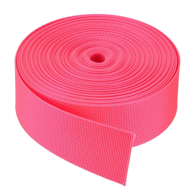 Unique Bargains Sangle Plate en Nylon 1.5 Pouces 10 Yards Néon Rouge pour Sac à Dos, Bagage-Rack