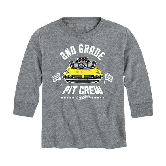 Hot Wheels - Pit Crew 2nd Grade - Youth Long Sleeve Graphic T-Shirt