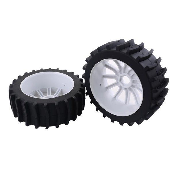 2 piezas de neumáticos neumáticos recambios de neumáticos de goma para RC 1: 8 Blanco Hugo Neumáticos de rueda de coche RC
