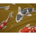 thumbnail image 4 of oneOone Polyester Lycra Dark Mustard Fabric Bubbles & Koi Fish Ocean Diy Clothing Quilting Fabric Print Fabric By Yard 56 Inch Wide, 4 of 4