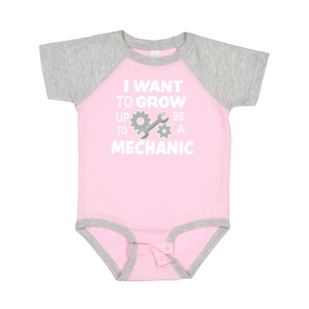 

Inktastic I Want to Grow Up to Be a Mechanic Gift Baby Boy or Baby Girl Bodysuit